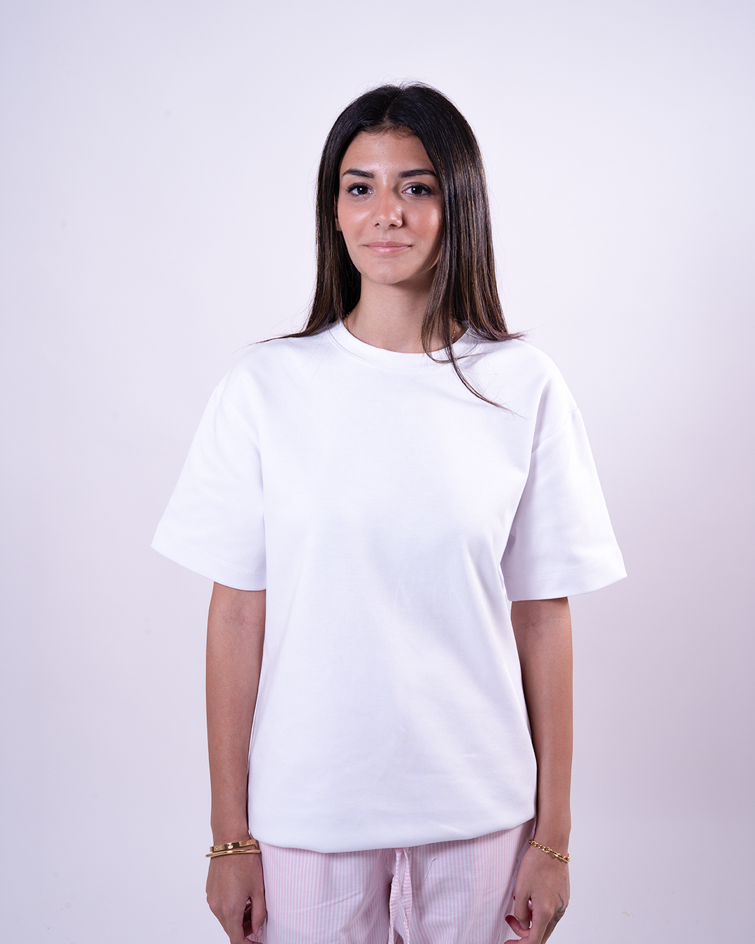 White Basic Medium-Weight T-Shirt - Women