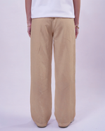 Beige Linen Relaxed-Fit Trousers - Women