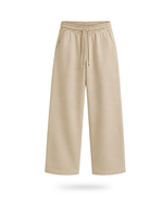 Beige Linen Relaxed-Fit Trousers - Women
