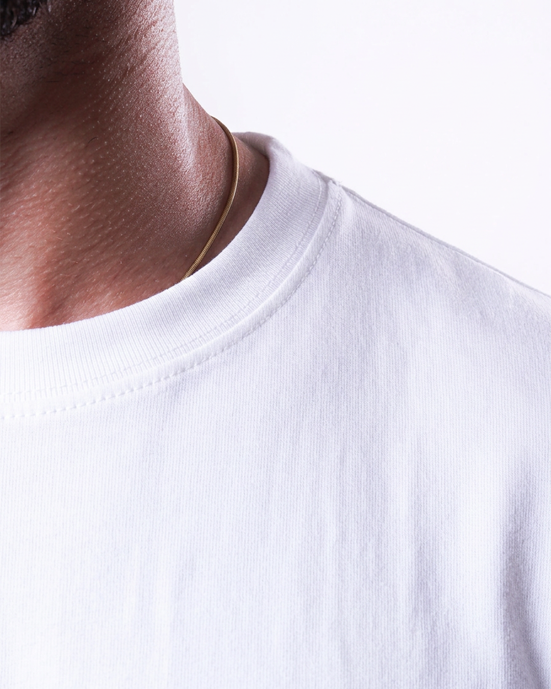 White Basic Medium-Weight T-Shirt - Men
