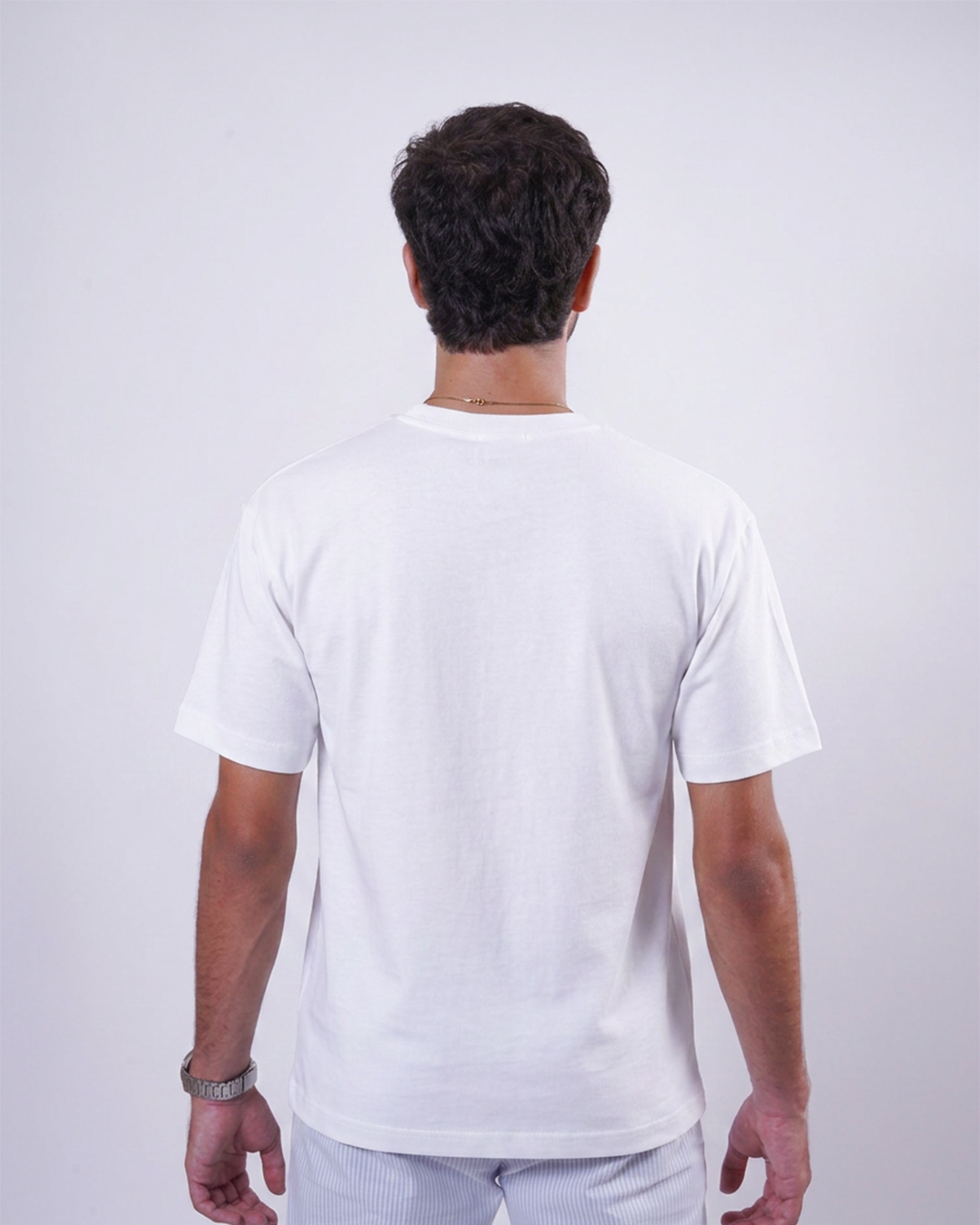 White Basic Medium-Weight T-Shirt - Men