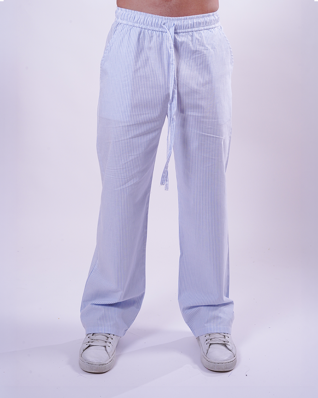 Blue Striped Pants - Men