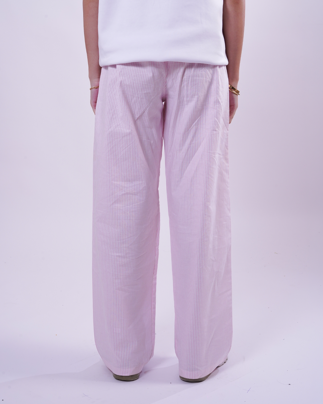 Pink Striped Pants - Women